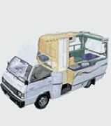Mitsuibishi L300 motorhome hire - new zealand